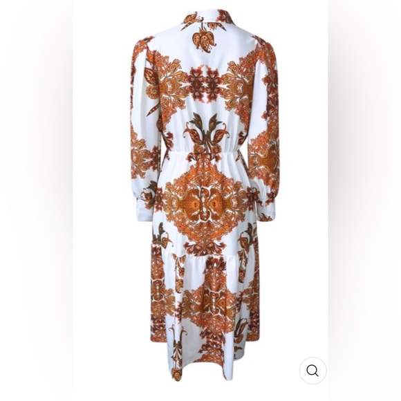 DIONNE Paisley Midaxi Dress - Rust NWT - Picture 7 of 8